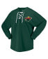 ფოტო #4 პროდუქტის Women's Green Minnesota Wild Spirit Lace-Up V-Neck Long Sleeve Jersey T-shirt
