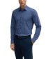 ფოტო #1 პროდუქტის Men's Printed Performance-Stretch Slim-Fit Dress Shirt