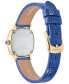 ფოტო #3 პროდუქტის Salvatore Women's Swiss Blue Leather Strap Watch 23mm