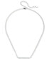 ფოტო #1 პროდუქტის Sterling Silver Logo-Etched Bar Statement Necklace, 15" + 3" extender