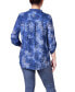 ფოტო #3 პროდუქტის Petite 3/4 Roll Tab Sleeve Smocked-Yoke Top