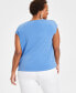 Plus Size Laced-Chain-Shoulder Top, Created for Macy's