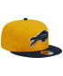 ფოტო #4 პროდუქტის Men's Gold, Navy Buffalo Bills 2-Tone Color Pack 9FIFTY Snapback Hat
