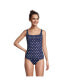 ფოტო #2 პროდუქტის Women's Tummy Control Square Neck Underwire Tankini Swimsuit Top Adjustable Strap