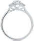 ფოტო #4 პროდუქტის Diamond Round-Cut Three Stone Diamond Engagement Ring (1 ct. t.w.) in 14k White Gold