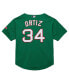 Фото #3 товара Men's David Ortiz Kelly Green Boston Red Sox Cooperstown Collection Mesh Batting Practice Jersey