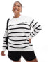 Фото #1 товара 4th & Reckless Plus exclusive crew neck jumper in white stripe