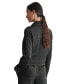 Фото #2 товара Women's Contrast Stitch Asymmetric Moto Jacket