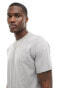 DTT roll sleeve t-shirt in light grey marl