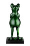 Skulptur Frog grün metallic