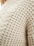 Selected Femme cable knit jumper in beige