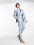 Фото #3 товара ASOS DESIGN wedding super skinny suit trousers in pale blue