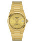 ფოტო #1 პროდუქტის Women's Swiss Automatic PRX Powermatic 80 Gold PVD Stainless Steel Bracelet Watch 35mm
