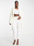 Фото #2 товара ASOS DESIGN crimped rib faux fur mini robe in cream