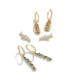 ფოტო #1 პროდუქტის Women's New York Jets Three-Pack Earring Set