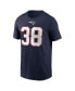 Фото #4 товара Men's Rhamondre Stevenson Navy New England Patriots Player Name and Number T-shirt