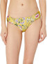 Фото #1 товара Lucky Brand Women's 168479 Side Shirred Hipster Bikini Swimsuit Bottom Size L