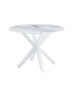 42.1" Mid-Century White Dining Table for 4-6 People