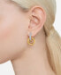 ფოტო #11 პროდუქტის Pavé Interlocking Loop Charm Mismatch Hoop Earrings