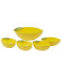 Фото #1 товара Certified 3-D Lemon 5 Piece Melamine Serving Bowl Set