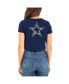 ფოტო #2 პროდუქტის Women's Navy Dallas Cowboys Historic Champs T-shirt