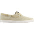 Sperry Pier Boat Sparkle Canvas Slip On Womens Beige Sneakers Casual Shoes STS8