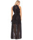 ფოტო #2 პროდუქტის Petite Printed Ruffled Halter Gown