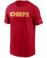Фото #2 товара Men's Red Kansas City Chiefs Team Wordmark T-shirt