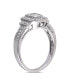 ფოტო #3 პროდუქტის Princess and Round Certified Diamond (1/3 ct. t.w.) Halo Engagement Ring in 14k White Gold