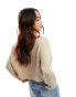 Фото #8 товара Stradivarius cable knit jumper in beige