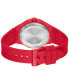 HUGO Men's Lit for Him Quartz Red Silicone Watch 42mm