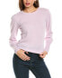 Forte Cashmere Gathered Sleeve Crew Cashmere Sweater Women's