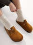 Фото #7 товара Birkenstock Boston shearling mink lined clogs in tan