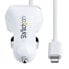Фото #3 товара StarTech.com Lightning Car Charger with Coiled Cable - 1m Coiled Lightning Cable - 12W - White - 2 Port USB Car Charger Adapter for Phones and Tablets - Dual USB In Car iPhone Charger - Auto - Cigar lighter - 5 V - 1 m - White