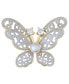 Фото #1 товара Брошь Macy's Butterfly Pin in Sterling Silver & 18k Gold-Plate