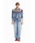 ფოტო #2 პროდუქტის Women's Embroidered denim trucker jacket