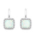 Elegant silver earrings with synthetic opals EA366W