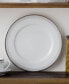 Silver Colonnade 4 Piece Dinner Plate Set, Service for 4