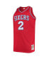 Men's Moses Malone Red Philadelphia 76ers Big and Tall Hardwood Classics Jersey