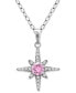 ფოტო #1 პროდუქტის Cubic Zirconia Celestial Star Pendant Necklace in Sterling Silver, 16" + 2" extender, Created for Macy's