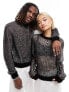 Weekday Unisex Jesper open knit semi-sheer jumper in black exclusive to ASOS