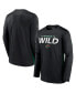 Men's Black Minnesota Wild Authentic Pro Rink Performance Long Sleeve T-Shirt