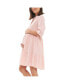 Adel Button Through Linen Shirt Dress Soft Pink