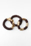 PACK OF 3 ELASTICATED WOODEN BRACELETS