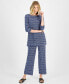 Фото #2 товара Women's Boatneck Printed 3/4-Sleeve Top, Created for Macy's