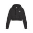 Фото #1 товара Puma Classics Cropped Drawstring Pullover Hoodie Womens Black Casual Outerwear 6