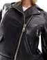 Фото #3 товара ASOS DESIGN Tall ultimate faux leather biker jacket in black