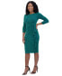 Фото #3 товара Women's Boat-Neck Metallic-Knit Sheath Dress