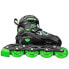 Фото #2 товара Roller Derby Stryde Lighted Boy's Adjustable Inline Skate - Black/Green S