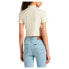 ფოტო #2 პროდუქტის LEE Rib Shrunken Short Sleeve High Neck T-Shirt